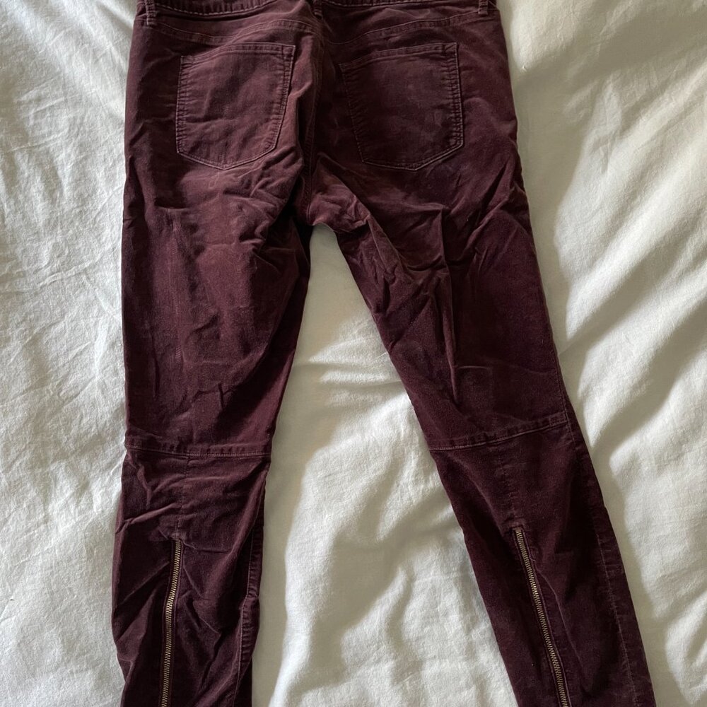 Gap 1969 Velvet Always Skinny Pants – Cherrywood (Zipper Detail) - Picture 3 of 4